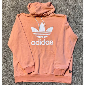 Adidas Pharrell Williams Peach XL Hoodie with White Logo, EUC